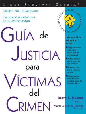 cover image of Guia de Justicia para Victimas del Crimen